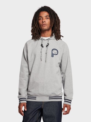 Penfield Large P Bear Chest Print Hoodie Herren Grau | P-3571498