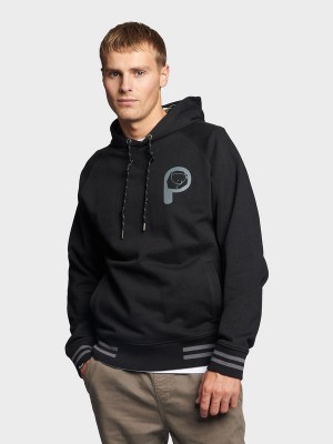 Penfield Large P Bear Chest Print Hoodie Herren Schwarz | P-9584731