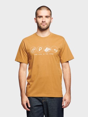 Penfield Multi Symbols T-shirts Herren Dunkelgelb | P-2458630
