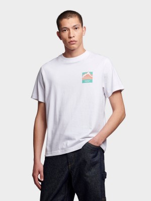 Penfield Relaxed Fit Mountain Back Print T-shirts Herren Weiß | P-9135678