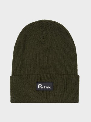 Penfield Reverse Badge Mütze Herren Dunkelgrün | P-6715048