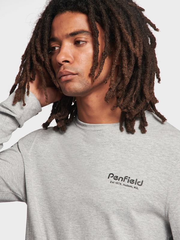Penfield Arc Mountain Long Sleeve T-shirts Herren Grau | P-8973140