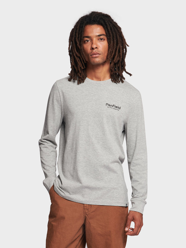 Penfield Arc Mountain Long Sleeve T-shirts Herren Grau | P-8973140