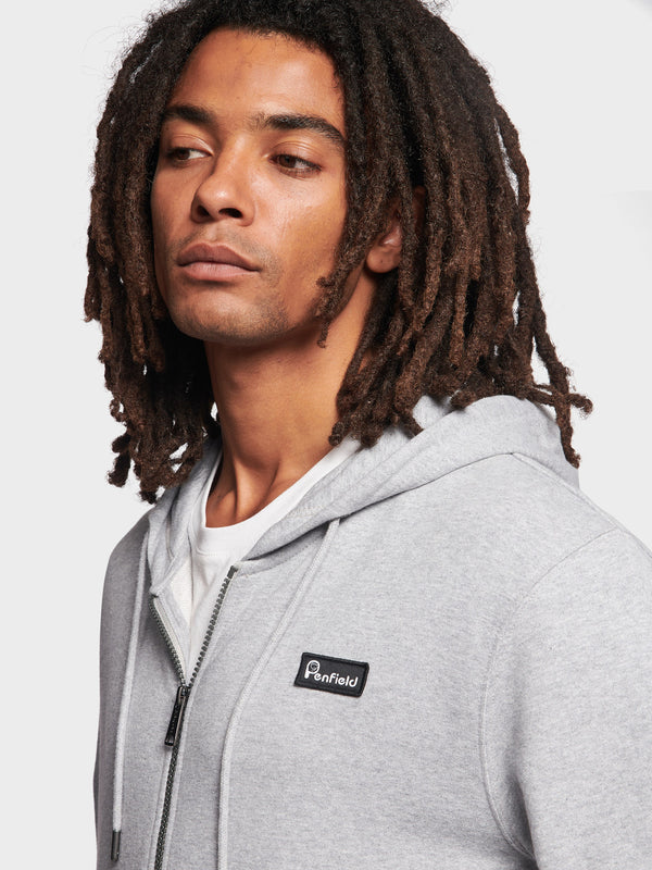Penfield Badge Zip Hoodie Herren Grau | P-5641038