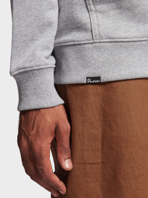 Penfield Badge Zip Hoodie Herren Grau | P-5641038