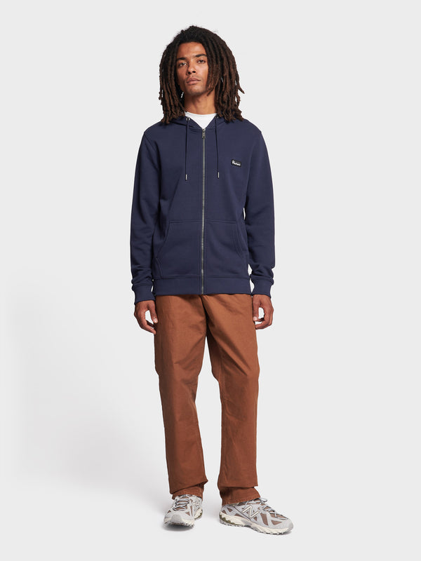 Penfield Badge Zip Hoodie Herren Navy Blau | P-5087326