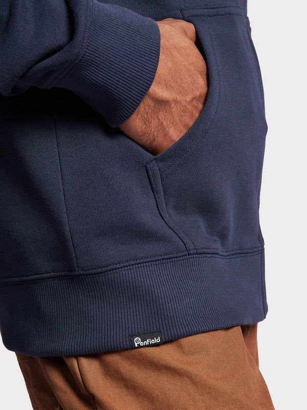 Penfield Badge Zip Hoodie Herren Navy Blau | P-5087326