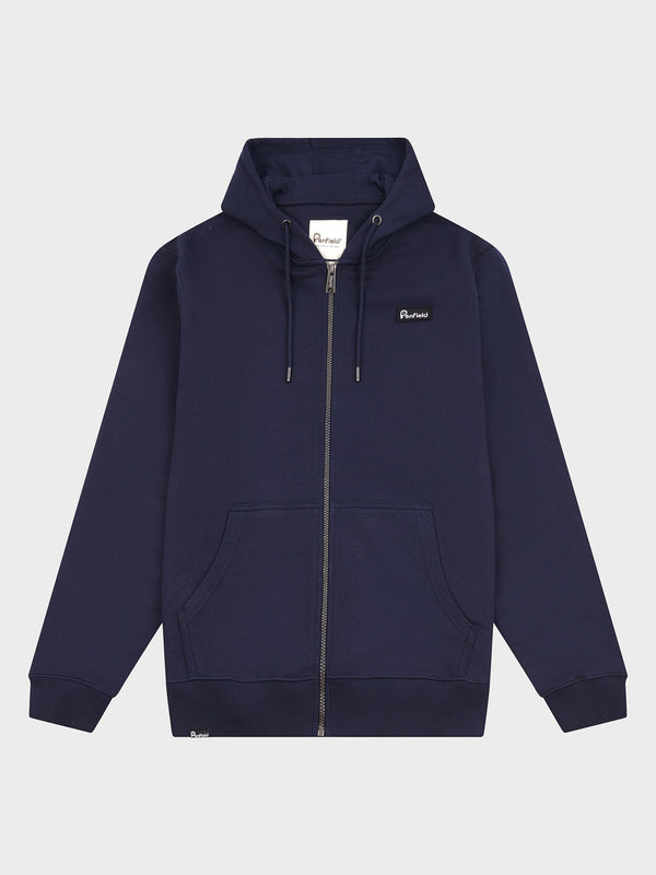 Penfield Badge Zip Hoodie Herren Navy Blau | P-5087326