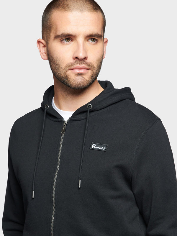 Penfield Badge Zip Hoodie Herren Schwarz | P-5834697