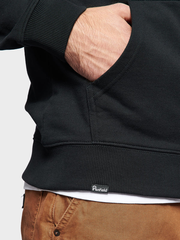 Penfield Badge Zip Hoodie Herren Schwarz | P-5834697