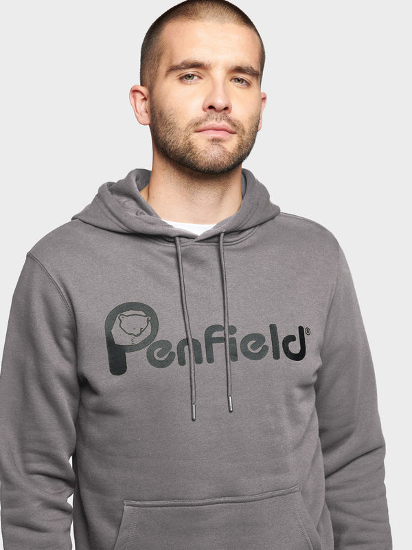 Penfield Bear Chest Print Hoodie Herren Grau | P-7412508
