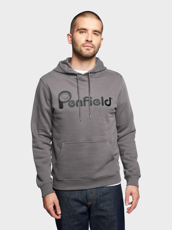 Penfield Bear Chest Print Hoodie Herren Grau | P-7412508