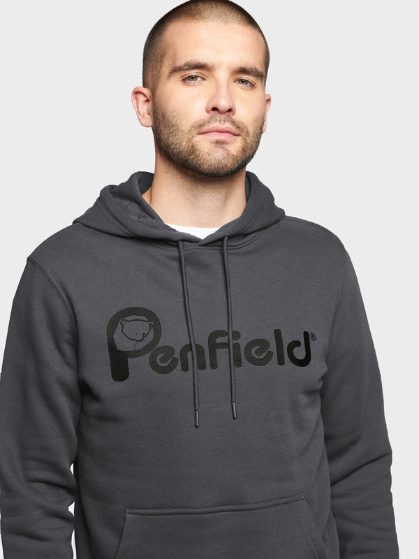 Penfield Bear Chest Print Hoodie Herren Blau | P-3025947