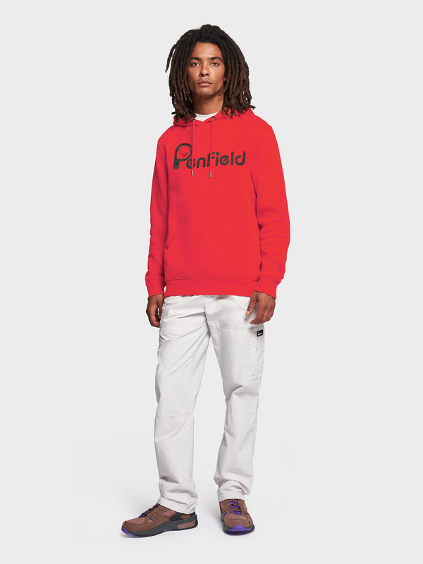 Penfield Bear Chest Print Hoodie Herren Rot | P-7205193