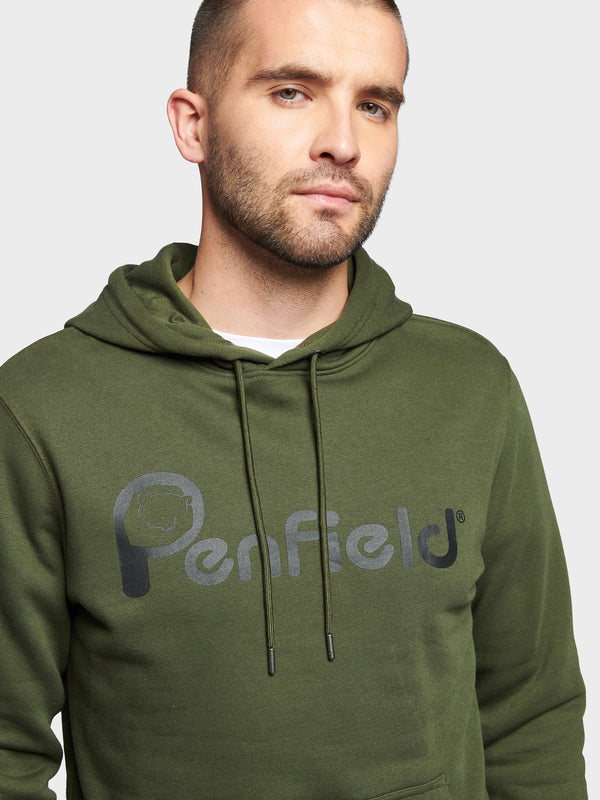 Penfield Bear Chest Print Hoodie Herren Dunkelgrün | P-7539248