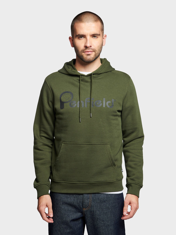 Penfield Bear Chest Print Hoodie Herren Dunkelgrün | P-7539248