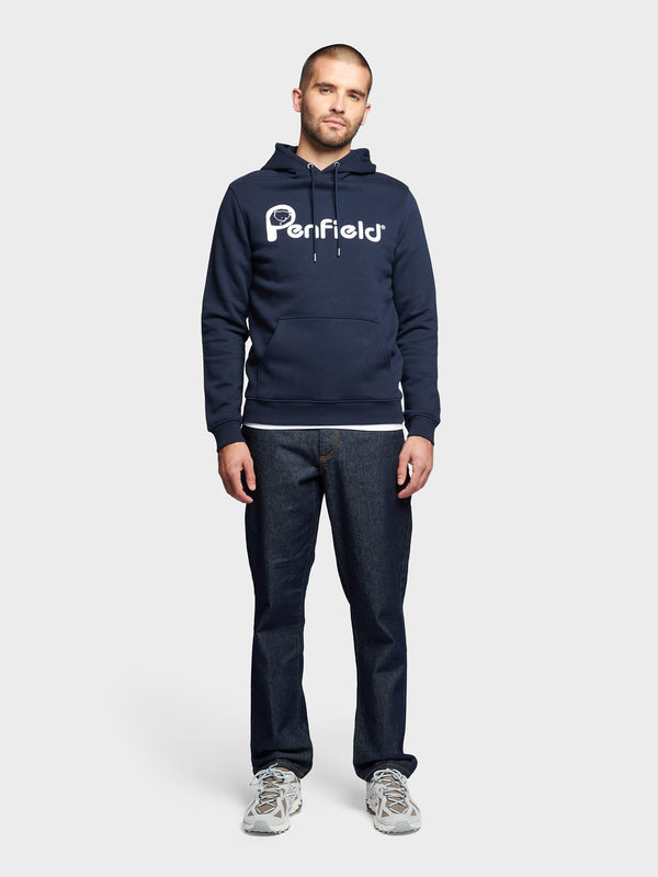 Penfield Bear Chest Print Hoodie Herren Navy Blau | P-9162084