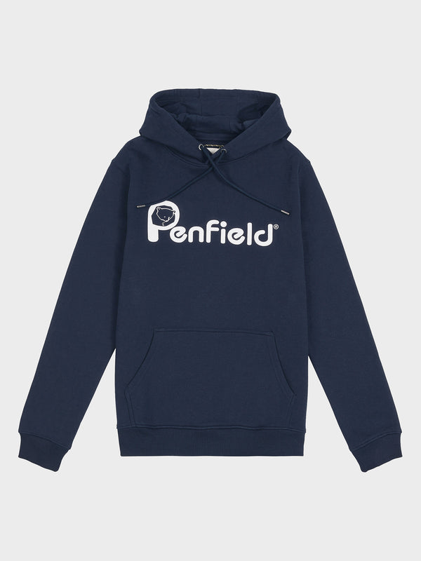Penfield Bear Chest Print Hoodie Herren Navy Blau | P-9162084