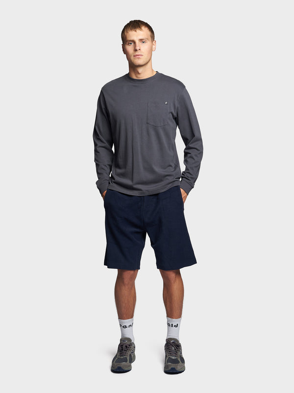 Penfield Chest Pocket Long Sleeve T-shirts Herren Blau | P-4078192