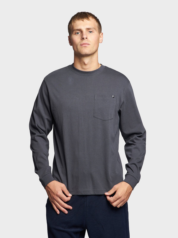 Penfield Chest Pocket Long Sleeve T-shirts Herren Blau | P-4078192