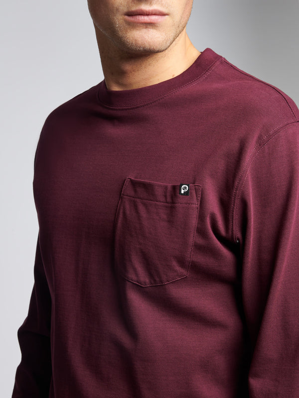 Penfield Chest Pocket Long Sleeve T-shirts Herren Fuchsie | P-6102745