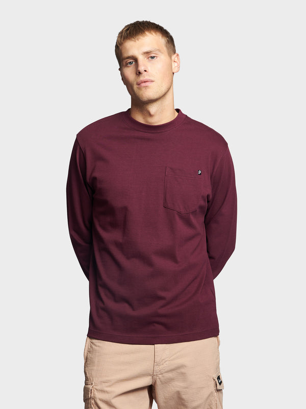 Penfield Chest Pocket Long Sleeve T-shirts Herren Fuchsie | P-6102745