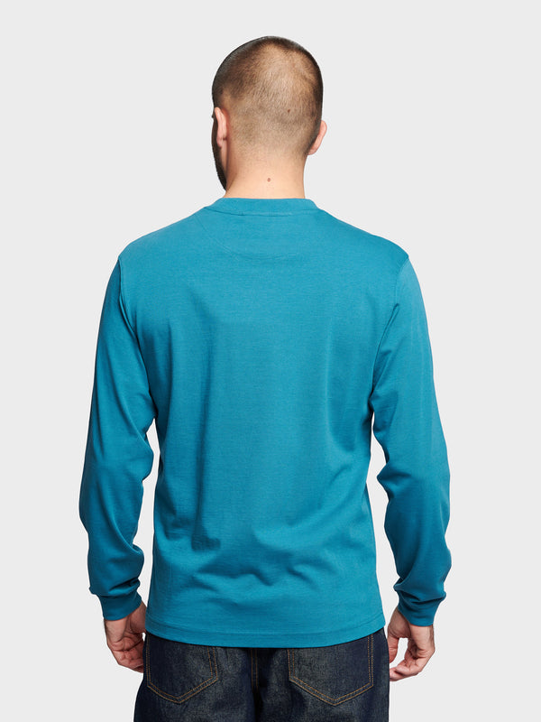 Penfield Chest Pocket Long Sleeve T-shirts Herren Blau | P-2074359