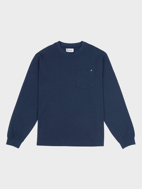 Penfield Chest Pocket Long Sleeve T-shirts Herren Navy Blau | P-5072481