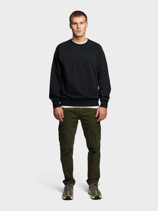 Penfield Embroidered Pullover Herren Schwarz | P-4326105