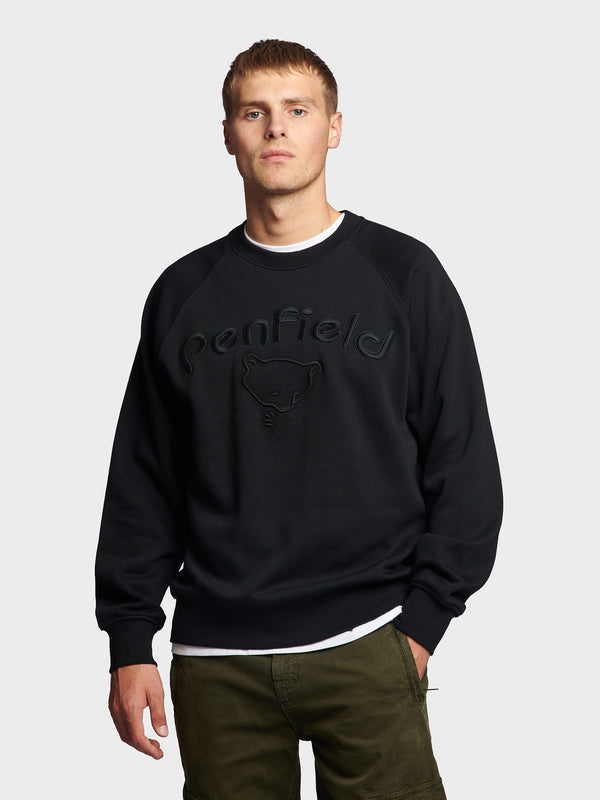 Penfield Embroidered Pullover Herren Schwarz | P-4326105
