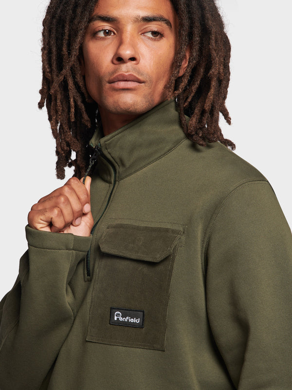 Penfield Funnel Neck Pullover Herren Dunkelgrün | P-9728354