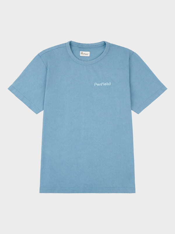 Penfield Garment Dyed T-shirts Herren Blau | P-8749520