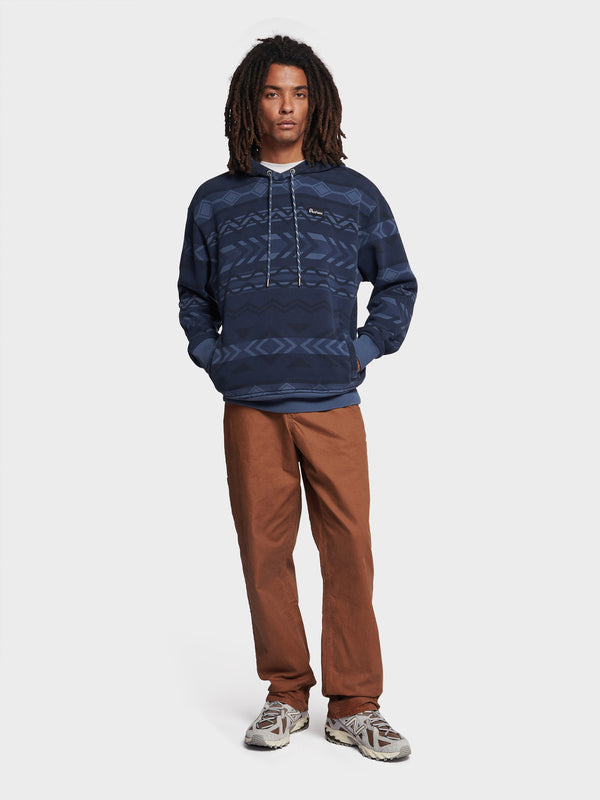 Penfield Geo Print Washed Hoodie Herren Navy Blau | P-4893017