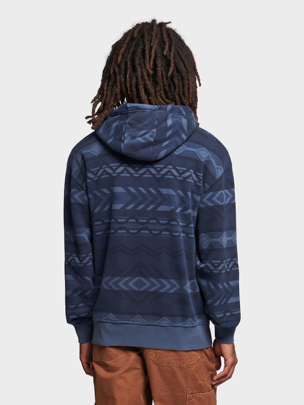 Penfield Geo Print Washed Hoodie Herren Navy Blau | P-4893017