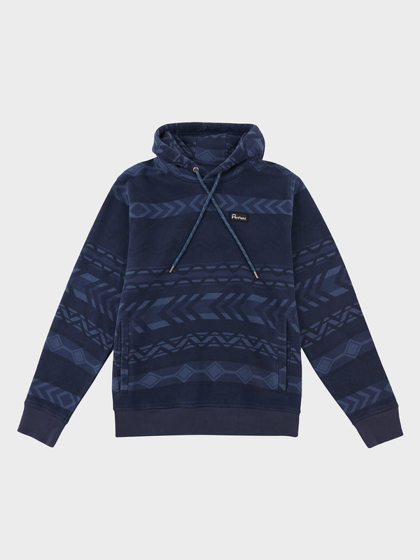 Penfield Geo Print Washed Hoodie Herren Navy Blau | P-4893017