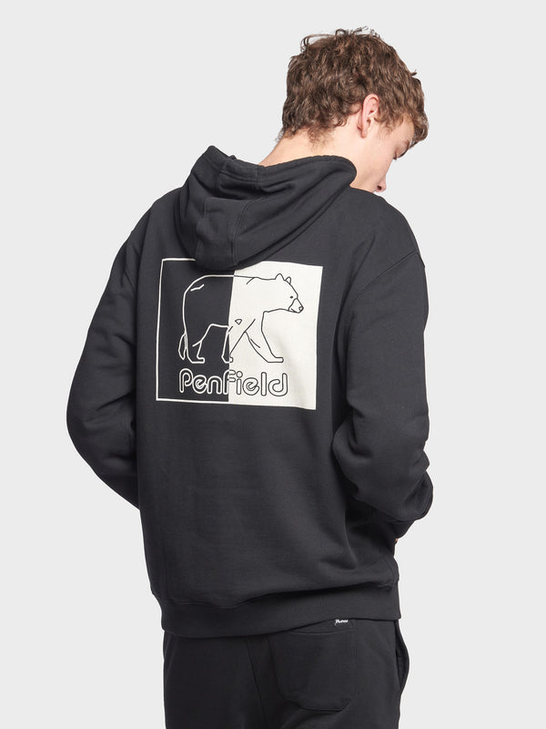 Penfield Graphic Inverted Bear Hoodie Herren Schwarz | P-9641258