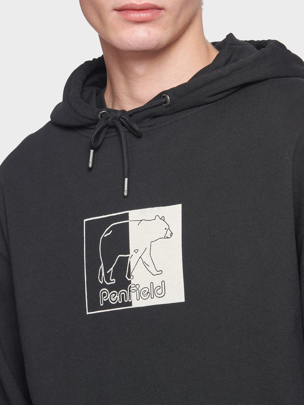 Penfield Graphic Inverted Bear Hoodie Herren Schwarz | P-9641258