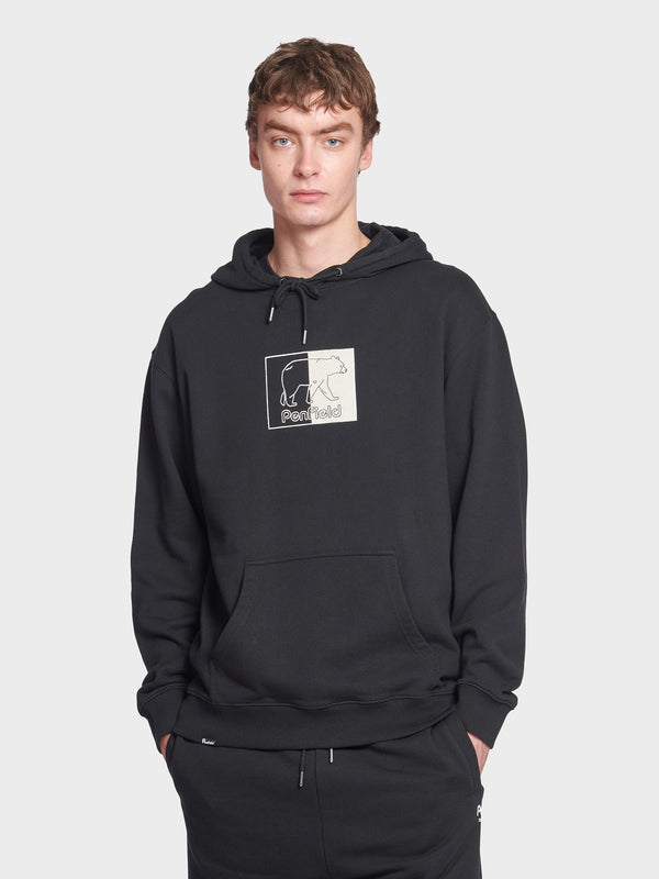 Penfield Graphic Inverted Bear Hoodie Herren Schwarz | P-9641258