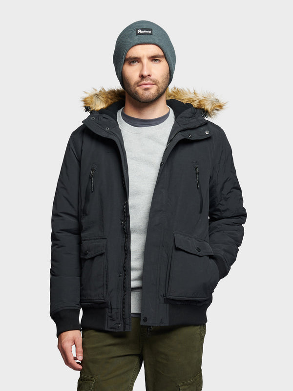 Penfield Hudson Script Arctic Bomberjacke Herren Schwarz | P-6345178