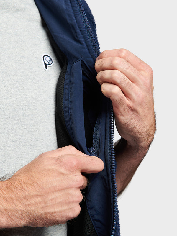 Penfield Hudson Script Borg Weste Herren Navy Blau | P-7801459
