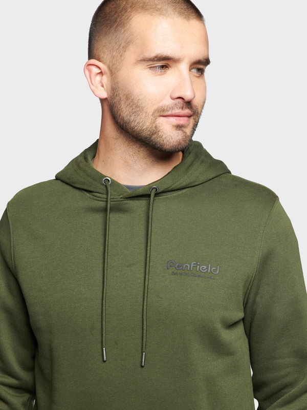 Penfield Hudson Script Hoodie Herren Dunkelgrün | P-0481325