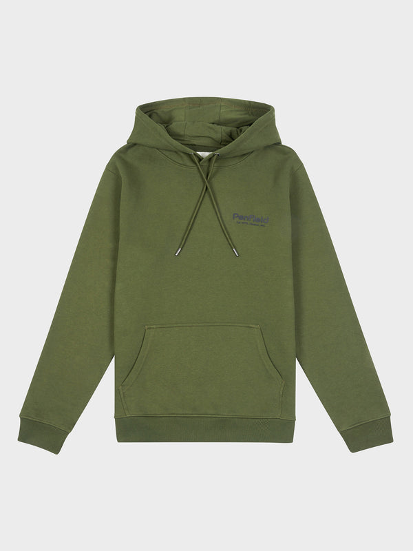 Penfield Hudson Script Hoodie Herren Dunkelgrün | P-0481325