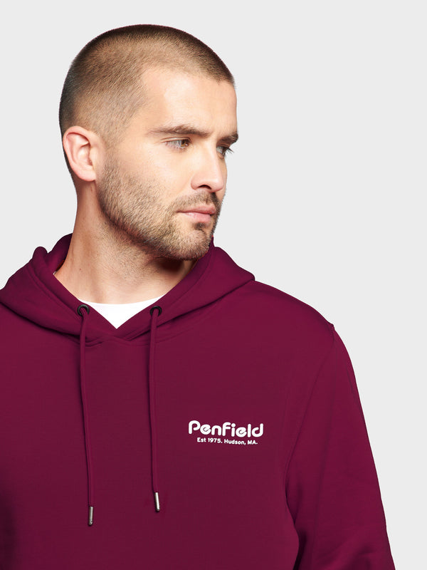 Penfield Hudson Script Hoodie Herren Fuchsie | P-5169247