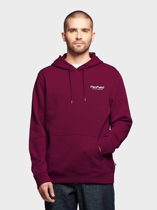 Penfield Hudson Script Hoodie Herren Fuchsie | P-5169247