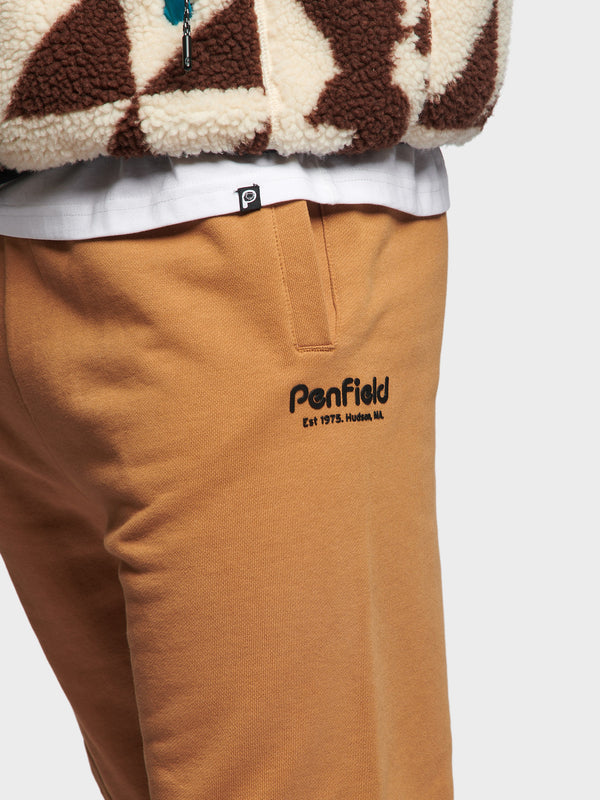 Penfield Hudson Script Kurze Hose Herren Dunkelgelb | P-9075264