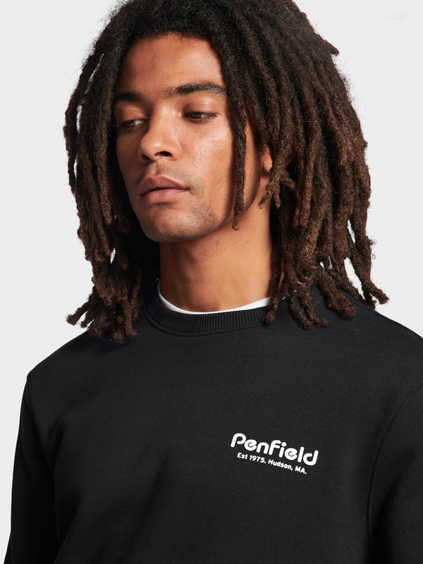Penfield Hudson Script Pullover Herren Schwarz | P-4726019