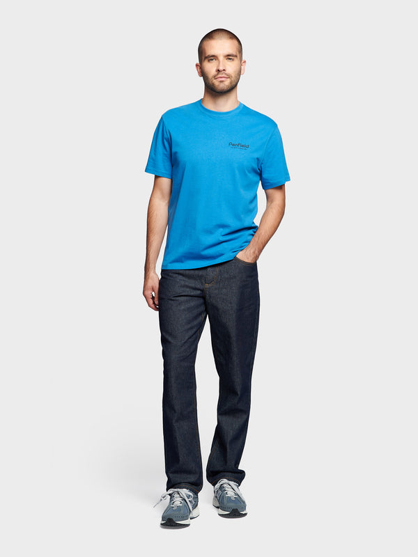 Penfield Hudson Script T-shirts Herren Blau | P-9165240