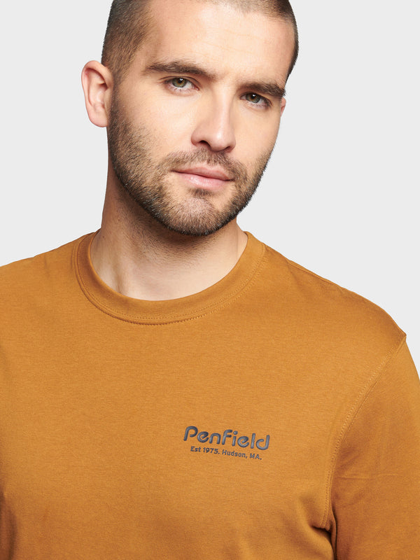 Penfield Hudson Script T-shirts Herren Dunkelgelb | P-9351028