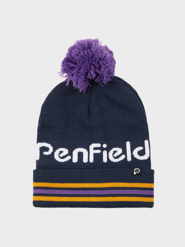 Penfield Intarsia Knit Bobble Mütze Herren Navy Blau | P-5810329