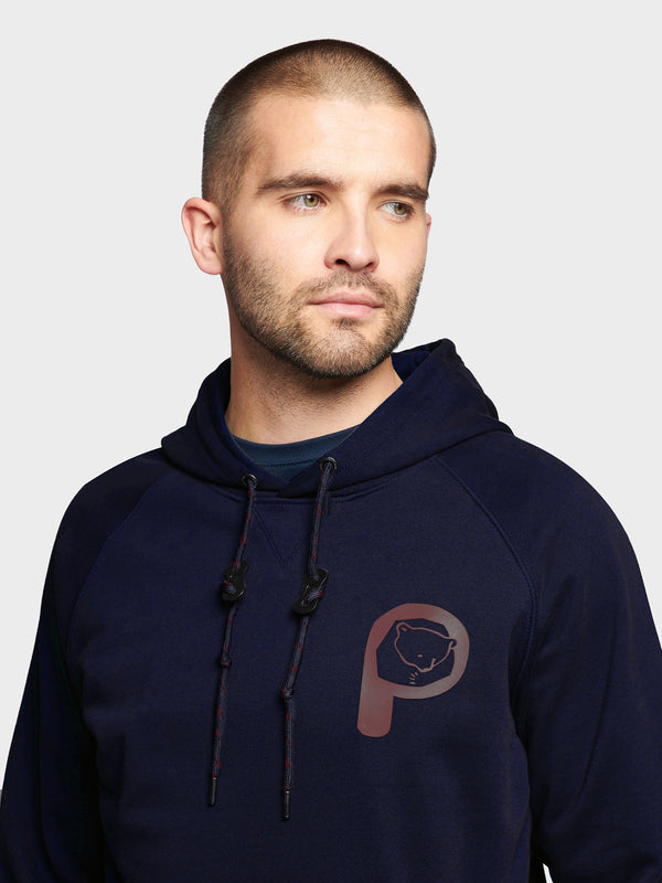 Penfield Large P Bear Chest Print Hoodie Herren Navy Blau | P-9453710